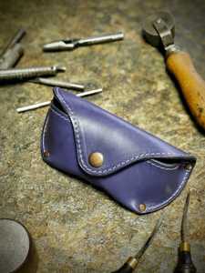 Genuine Leather <b>Glasses</b> Cover Luxury Soft Cowhide Pouch Slim Handmade Vintage <b>Reading</b> Eyewear Protector <b>Case</b> LGC-0037 - Product Image 4
