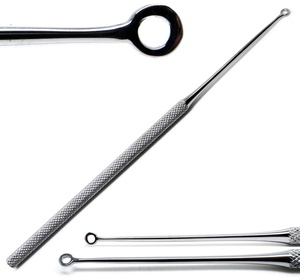 Meilleur ensemble d'instruments chirurgicaux manuels en acier inoxydable de qualité médicale, curettes à boucle pour chirurgie ORL à extrémité mousseuse - Product Image 5