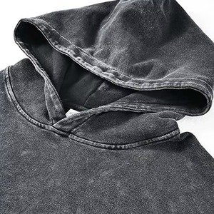 Sudadera con Capucha Extra Grande para Hombre, Color Sólido, Algodón French Terry, Estilo Casual para Otoño, con Bolsillo Delantero y Manga Regular - Product Image 3