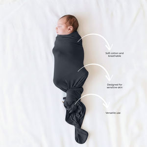 Soft Knotted Baby <b>Swaddle</b> <b>Wrap</b> Perfect for Newborn Sleep and Daily Use - Product Image 3