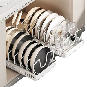 Étagère de rangement murale en fer robuste à double niveau multifonctionnelle pour cuisine, organisateur de placard efficace pour hôtels - Product Image 5