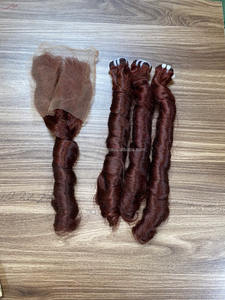 2025 Produits les plus vendus Prix usine Bouncy Curly Bourgogne Water Wave Bundle Vrais Cheveux Humains du Vietnam 22 pouces - Product Image 5