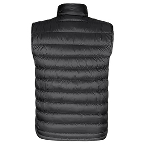 High Quality <b>Men's</b> Casual Puffer <b>Jacket</b> Vest Winter Outer Wear Solid Washed Woolen Breathable Zipper Quilted Detail OEM Service - Product Image 6