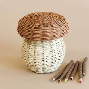 Panier de rangement en rotin artisanal pour tout-petits, motif fruits, accessoires de rangement - Product Image 6