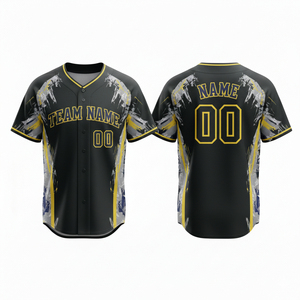 Vêtements de sport en polyester respirant, à séchage rapide, antibactérien, anti-UV, haute performance, uniforme de baseball personnalisé imprimé par transfert thermique - Product Image 2