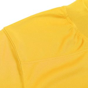 Camiseta Deportiva Amarilla de Manga Corta con Rayas Negras en las Mangas, Material de Poliéster, Diseño Ligero - Product Image 6
