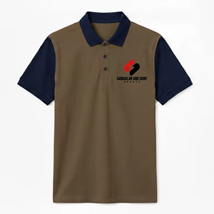 Camisas de Punto a Rayas de Alta Calidad con Bolsillos, Transpirables, Antiarrugas, de Secado Rápido, Casuales, de Manga Corta, con Cuello Alto, para Hombre - Product Image 1