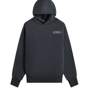 Sweat à capuche uni pour homme de haute qualité à prix abordable, avec logo personnalisable, manches longues et capuche, style décontracté - Product Image 1