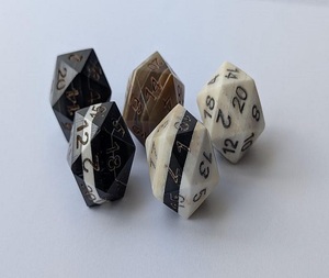 Customizable Polished Carved Animal Style Eco-Friendly White Square Buffalo Horn and Bone <b>Dice</b> - Product Image 3
