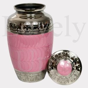Pink Presence Cremation Urn <b>for</b> Human <b>Ashes</b> Adult Funeral Urn Memorial Urn Decorative Metal Urn <b>Keepsake</b> <b>Ash</b> Container - Product Image 3