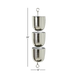 Contemporary Metal Hanging Planter with Elegant Botanical <b>Frame</b> for Luxury Garden and Interior Decoration - Product Image 2