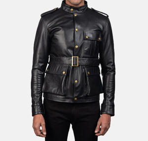 Veste en cuir de haute qualité pour homme, taille plus, style streetwear d'hiver, col montant, broderie personnalisée, impression personnalisée - Product Image 1