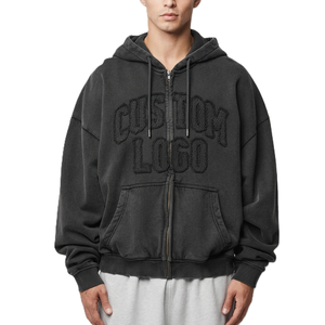 Sudadera con capucha de algodón y forro polar para hombre, estilo casual, cálida y cómoda para invierno, corte ajustado, ropa deportiva y urbana. - Product Image 1