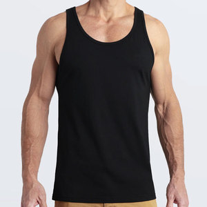 Running Tight Gym Tank <b>Top</b> Bodybuilding Muscle Fit <b>Longline</b> Custom Logo Screen Print Neck Breathable Quick Dry Knitted Plain - Product Image 1