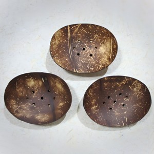 <b>Bathroom</b> decoration <b>accessory</b> coconut shell saver trays for bath soaps handmade coco soap tray - Product Image 1