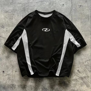 Wholesale Custom Pattern Design Printed Fashion Woven <b>Patchwork</b> Sports Mesh Sleeveless V-Neck Eco-Friendly Men's 100% Cotton - Product Image 1