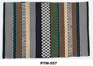 พรมครัวลายทางผ้าฝ้ายทรงสี่เหลี่ยมผืนผ้าโบฮีเมียนทอแบบเรียบกันลื่น PTM-557 - Product Image 3