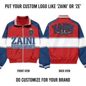 120 GSM High Quality Polyester Windbreaker <b>Jacket</b> <b>Red</b> White Blue Contrast Panel <b>Waterproof</b> Breathable Men's Winter - Product Image 1