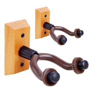 Soporte de Pared Ajustable y Giratorio para Guitarra de Madera, con Acolchado Suave, para Guitarras Acústicas, Clásicas, Eléctricas y Bajos, Modelo GH WD, 2 Piezas - Product Image 1