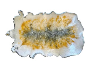 ชามเสิร์ฟอาหารเรซินทำมือแบบชิ้นเดียวชามเสิร์ฟอาหารเรซินดีไซน์ไม่เหมือนใครสำหรับบ้าน - Product Image 3