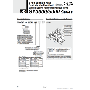 ชิ้นส่วนนิวเมติก SS5Y3-45-04U-C6นิวเมติก SMC - Product Image 2