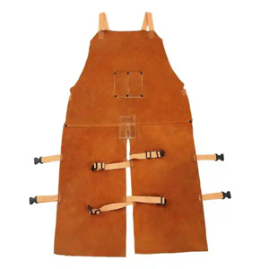 Hot Sale Heavy Duty Premium Quality Reusable Leather Welding <b>Apron</b> Household Industrial <b>Working</b> Safety Protection Leather <b>Apron</b> - Product Image 6