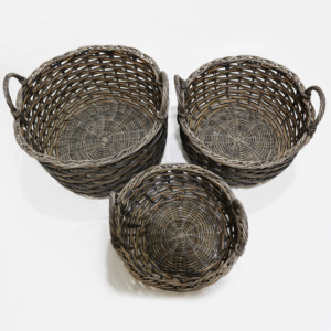 <b>Plastic</b> Eco-friendly Multifunction <b>Storage</b> Baskets Set 4 for Kitchen Neatening Organizing Toys Easy Clean Design Simple Style - Product Image 2