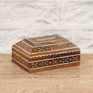 High quality Bone Inlay Wooden <b>Trinket</b> Organizer <b>Box</b> with Drawer Handmade Decorative Storage for Luxury Home Collection - Product Image 1
