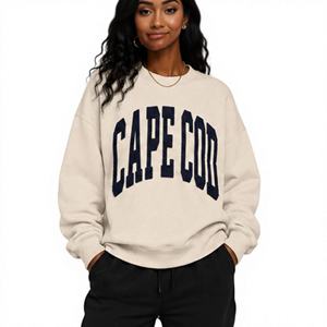 Cali Heavyweight <b>Mock</b> <b>Neck</b> Cotton Fleece Sweatshirt Women Men Ladies Unisex Sorority Fraternity University College Chenille - Product Image 2