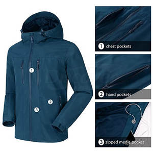Chaqueta cortavientos de diseño personalizado OEM, chaqueta cortavientos cálida de invierno, chaqueta cortavientos de alta calidad para hombre - Product Image 5