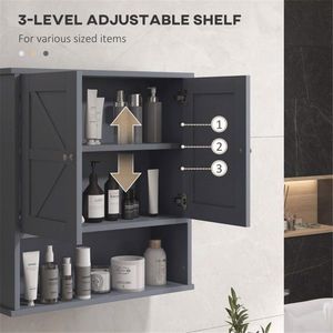 Mobile da parete mobile bagno grigio per arredamento bagno - Product Image 6