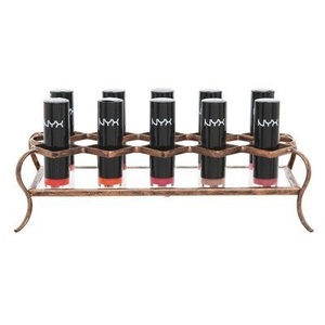 Support de rangement pour rouges à lèvres NYX, organisateur de cosmétiques en métal, design rectangulaire minimaliste pour plateau de présentation de maquillage sur coiffeuse - Product Image 1