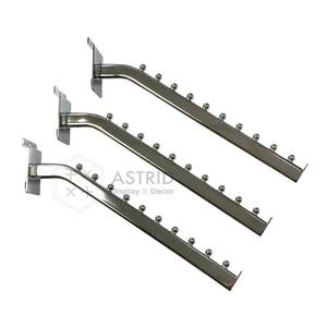 MOQ 100 unidades, 35CM, 10 bolas, brazo de exhibición inclinado para ropa en slatwall, para exhibición de ropa en tiendas - Product Image 4