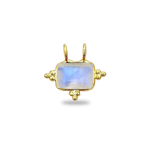 Colgante Rectangular de Piedra Lunar Arcoíris con Bisel Elegante, Hecho a Mano, Chapado en Oro, Joyería de Piedra Lunar Arcoíris, Proveedores Indios - Product Image 1