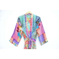 Chemise de nuit de printemps et été élégante veste Kimono en soie peignoir à manches longues robe de nuit robe de mariée Vintage pour femmes