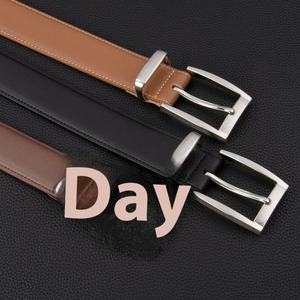 Men's Premium Quality Classic Casual Cow Hide Genuine Leather <b>Square</b> Alloy Buckle <b>Adjustable</b> Length Eco-Friendly Heavy Duty Belt - Product Image 5