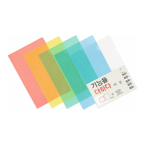 <b>A5</b> Presentation <b>Folder</b> Transparent PP Document Bag Multi-Color L-Shape Holder for Office and Lab - Product Image 2
