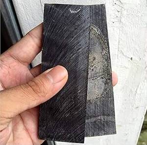 Escamas de cuerno de búfalo negro natural talladas a mano, genuinas y duraderas, para mango de cuchillo, material para fabricación de cuchillos DIY, Midnight - Product Image 2