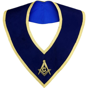 Custom Maroon V-Neck Masonic <b>Collar</b> With Gold Trim And Emblem Classical Design Sew-On Badge Garment Application - Product Image 6