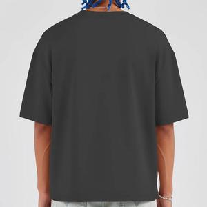 T-shirt Homme Tendance à Épaules Tombantes 100% Coton Tricoté Entièrement Personnalisable Léger Respirant Coupe Oversize - Product Image 5