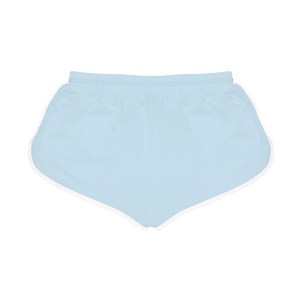 Shorts de Mujer con Estampado Floral Azul Claro, Cintura Alta con Cordón Ajustable, Corte Holgado, Shorts de Playa Casuales de Verano, Algodón, para Descansar y Vacaciones - Product Image 2