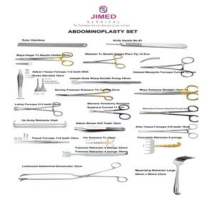 Ensemble d'instruments manuels de haute qualité pour la chirurgie abdominoplastie, outils chirurgicaux durables en acier inoxydable certifiés CE - Product Image 1