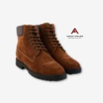 Bottes montantes en daim pour homme avec talon dissimulé, à lacets, chaussures de travail à bout rond, pour l'extérieur et décontractées - Product Image 5