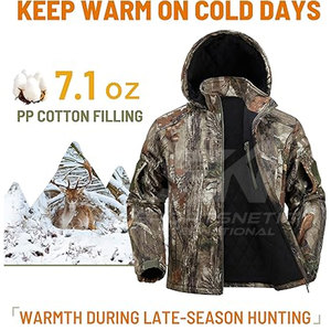 Vêtements d'extérieur durables avec tissu résistant aux intempéries, veste de chasse pour activités sur le terrain, veste de chasse - Product Image 3
