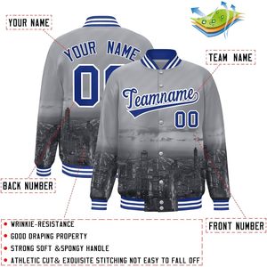 แจ็คเก็ตบอมเบอร์น้ำหนักเบาแบบสั่งทำปี 2025 สำหรับผู้ชาย/ผู้หญิง แฟชั่นสไตล์วาร์ซิตี้ในเมือง พร้อมตัวอักษรและตัวเลขปัก - Product Image 3