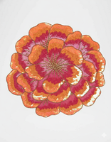 Nouveau design, set de table classique floral brodé à la main avec perles de rocaille de 5 mm, réutilisable, pour événements festifs et maison, haute qualité, café