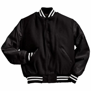 Mens Wool Varsity <b>Jacket</b> with Custom Chenille Geometric/Argyle Pattern Sherpa Lining Hooded <b>Winter</b> Wear-Letterman Style - Product Image 5
