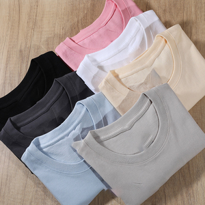 T-shirt à manches courtes en coton pur 230G, couleur unie, coupe ample, broderie personnalisée avec logo OEM, prix d'usine Chine-Bangladesh - Product Image 5