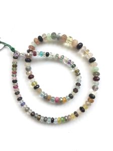 Cuentas facetadas de gemas naturales mixtas de 5 mm a 7 mm, 1 hebra, naturales, para la elaboración de joyería fina. - Product Image 6