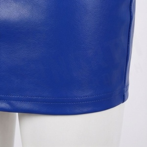 Jupe crayon mini en similicuir pour femme, couleur unie, style brillant et sexy, toutes saisons, taille normale - Product Image 6
